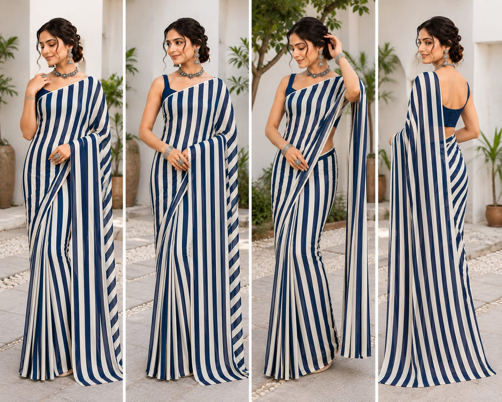 RUSSIAN SILK PRINTED SAREE (117)