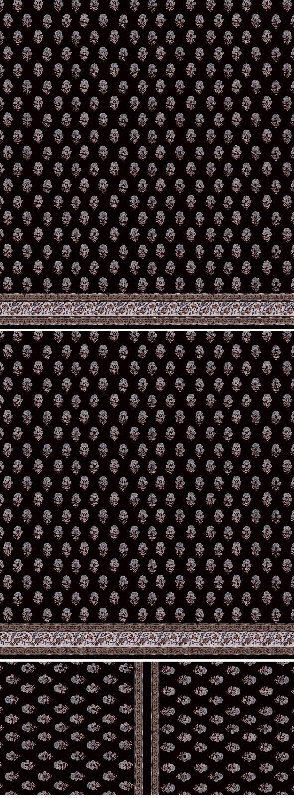 GEORGETTE PRINT FRONT BACK SLEEVES  1 SET (115)
