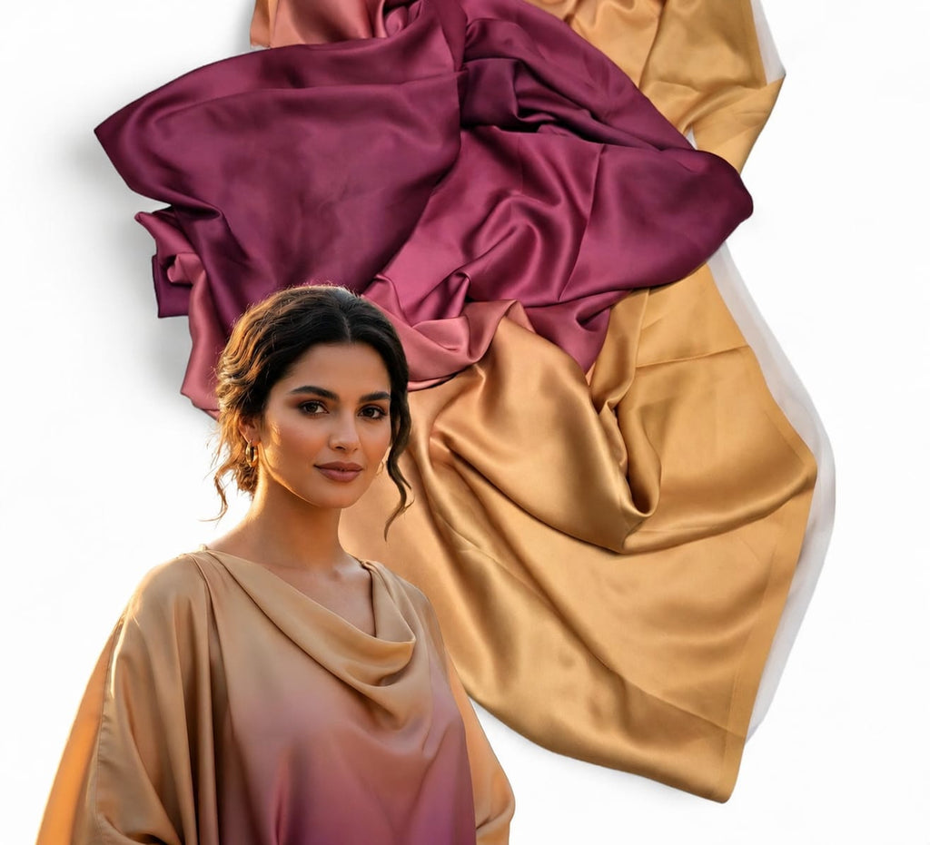 Ombre satin silk 44" inches ASSORTED PER METRE (128)