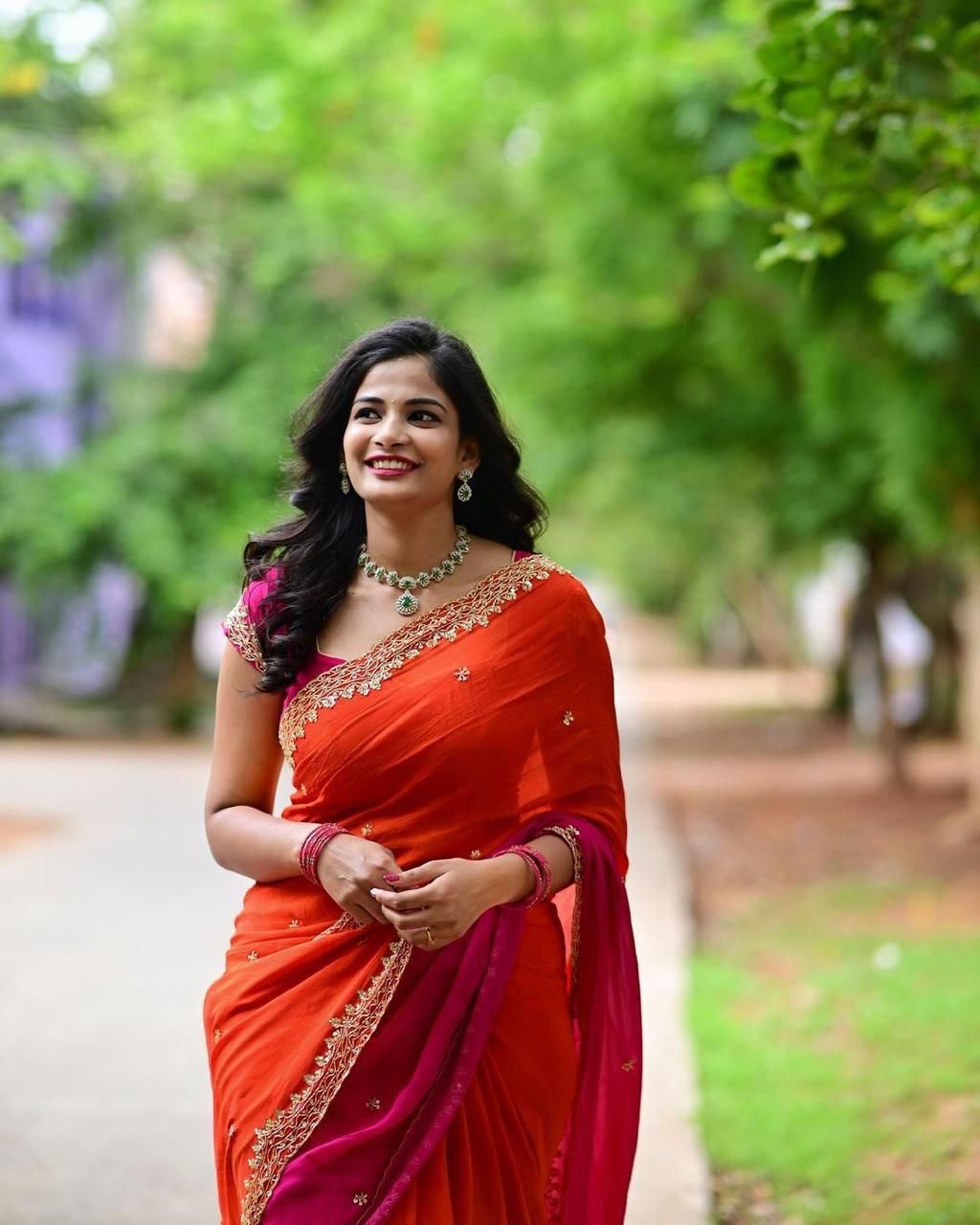 PURE CHINNON PEDING EMB WORK SAREE (131)