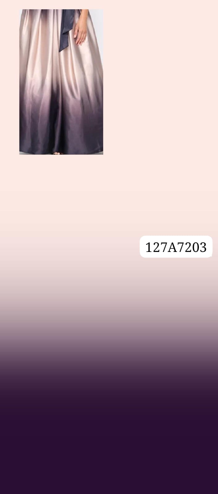 Ombre satin silk 44" inches ASSORTED PER METRE (127)