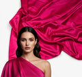 PURE MODAL SATIN 44" DYED PINK PER METRE  (111)